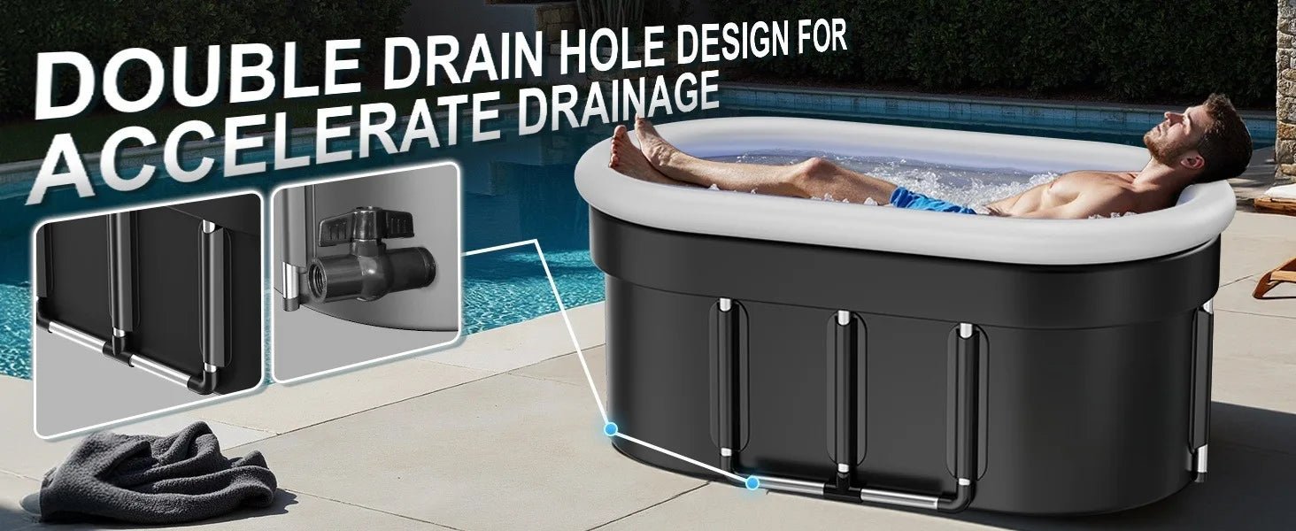 Ice Bath Tub 2025 | 175-Gal Portable Cold Plunge for Athletes & Recovery - Zack Fitness