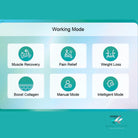 Red light therapy bed working modes pain relief weight loss muscle recovery collagen boost intelligent mode