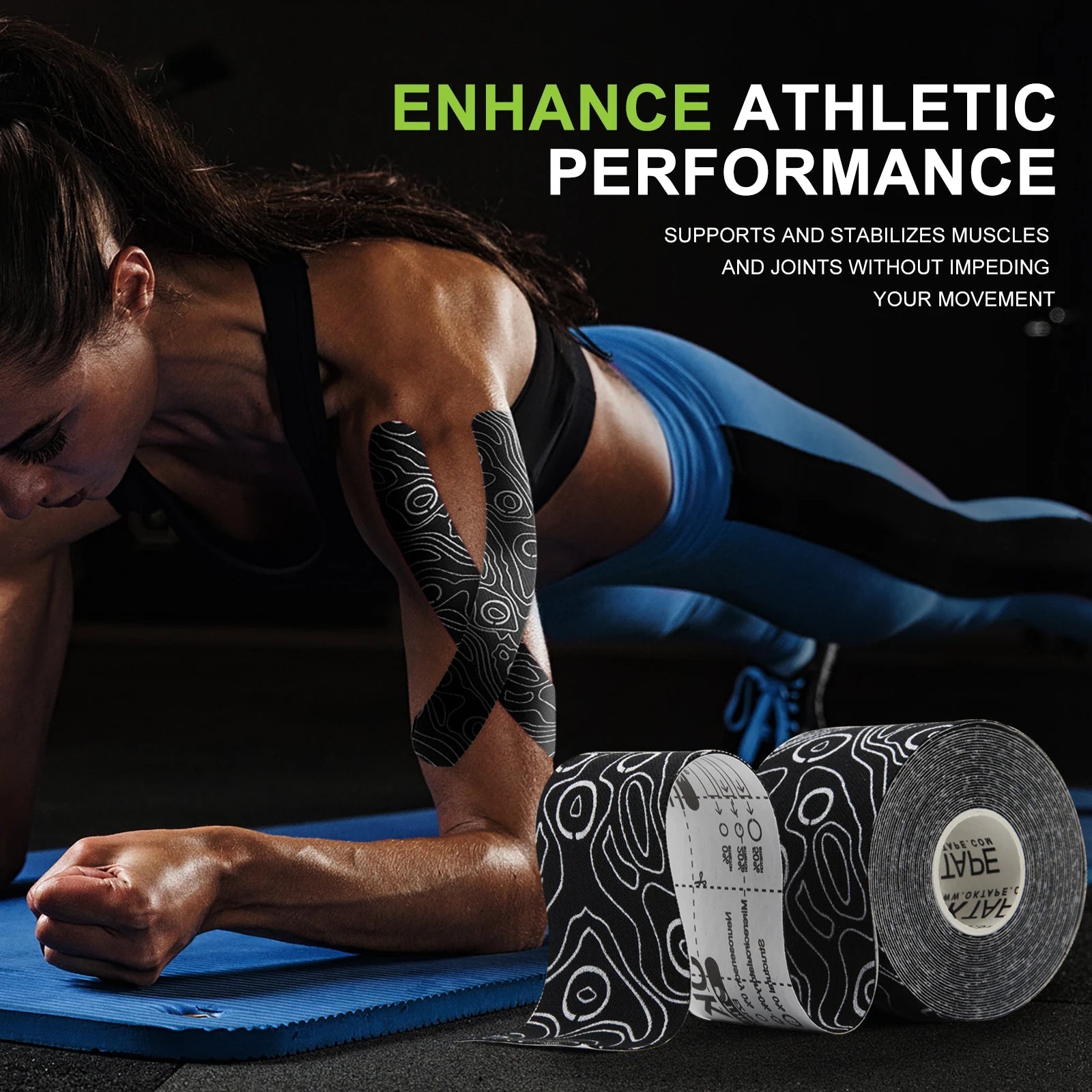 OKTAPE PRO Kinesiology Tape | Waterproof, Latex-Free & Breathable - Zack Fitness