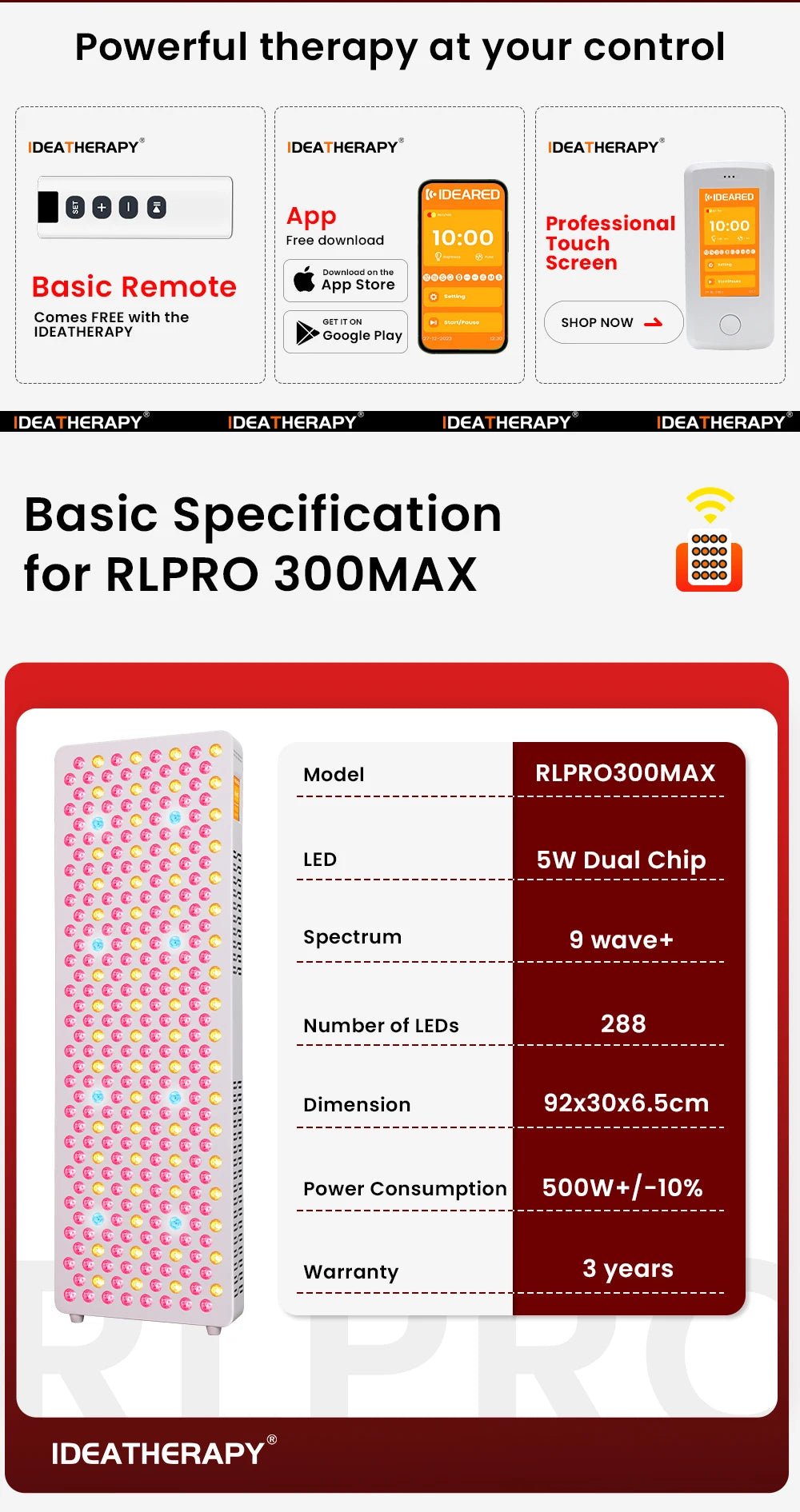 Red light therapy panel supporting skin texture, circulation and surface-level cellular activity using multiple wavelengths.