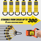 300lbs Heavy Resistance Bands Set – Full-Body Adjustable Fitness System for Strength, Rehab & Mobility - Zack Fitness