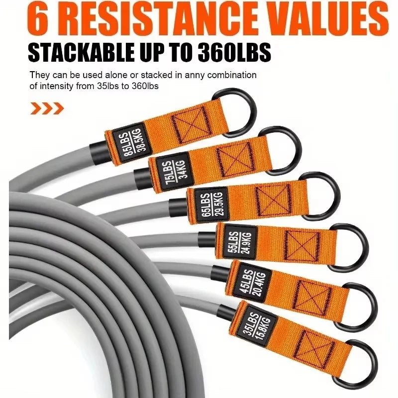 300lbs Heavy Resistance Bands Set – Full-Body Adjustable Fitness System for Strength, Rehab & Mobility - Zack Fitness