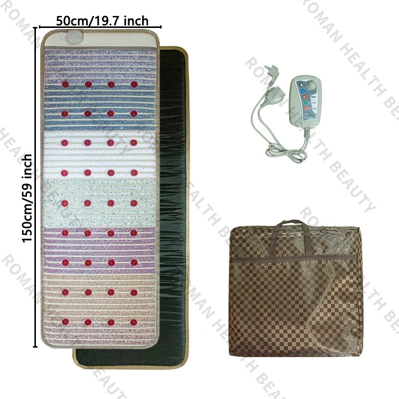 PEMF infrared therapy mat with natural stones supporting relaxation and balance