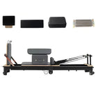 Pilates reformer machine with aluminum frame for strength and balance training