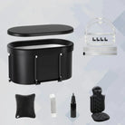 Folded ice bath tub stored compactly after use