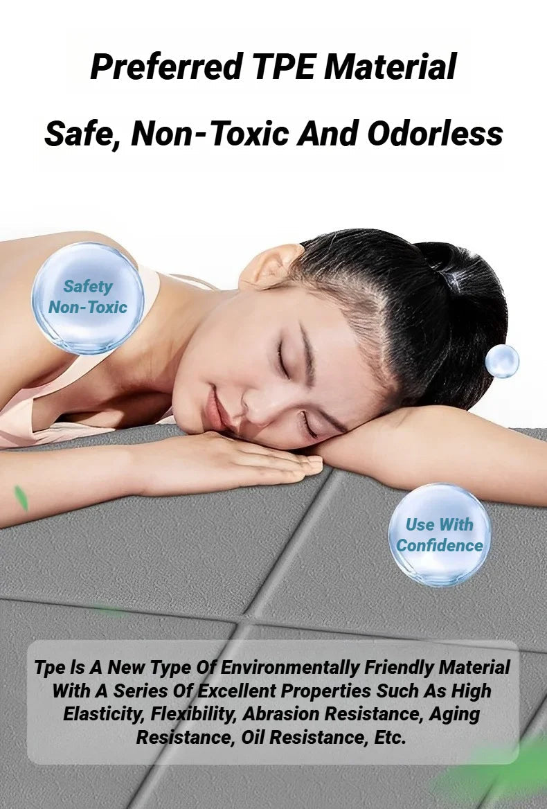 Foldable Eco-Friendly TPE Yoga Mat – Non-Slip, Travel-Friendly for Pilates & Floor Workouts - Zack Fitness