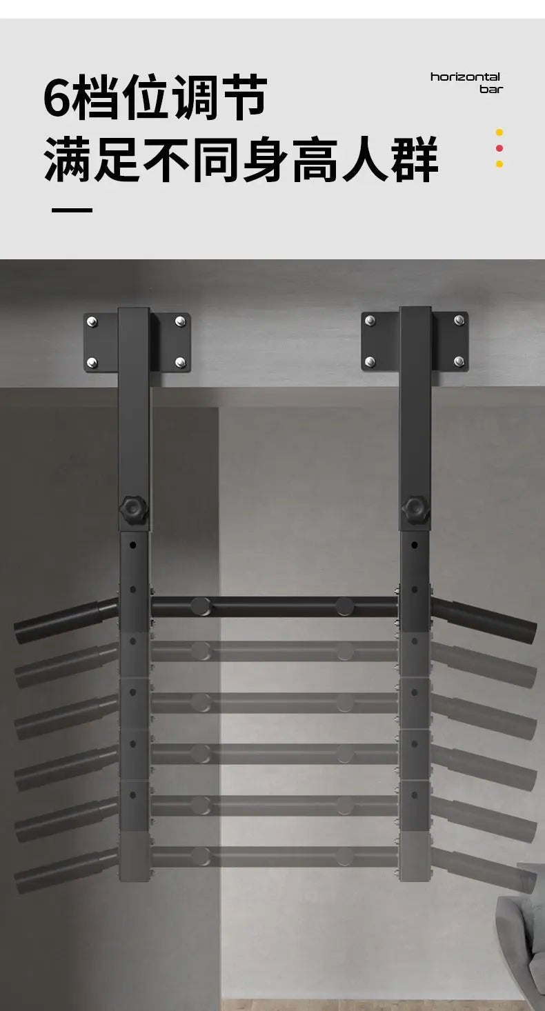 pull up bar mounted on structural beam strength training