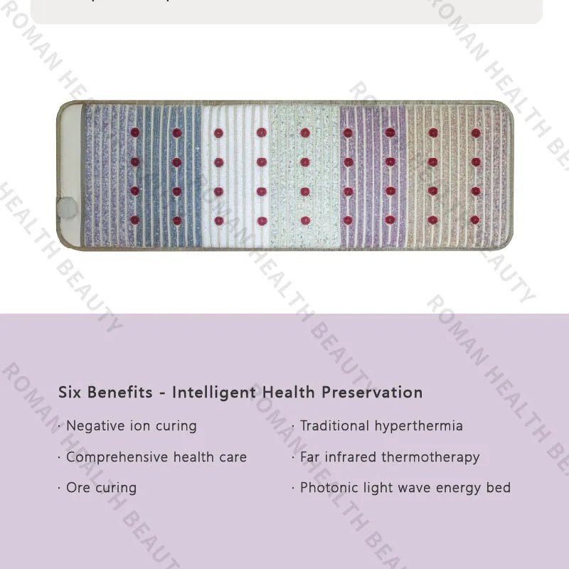 Bio-crystal infrared PEMF mat used at home for stress relief and full body relaxation