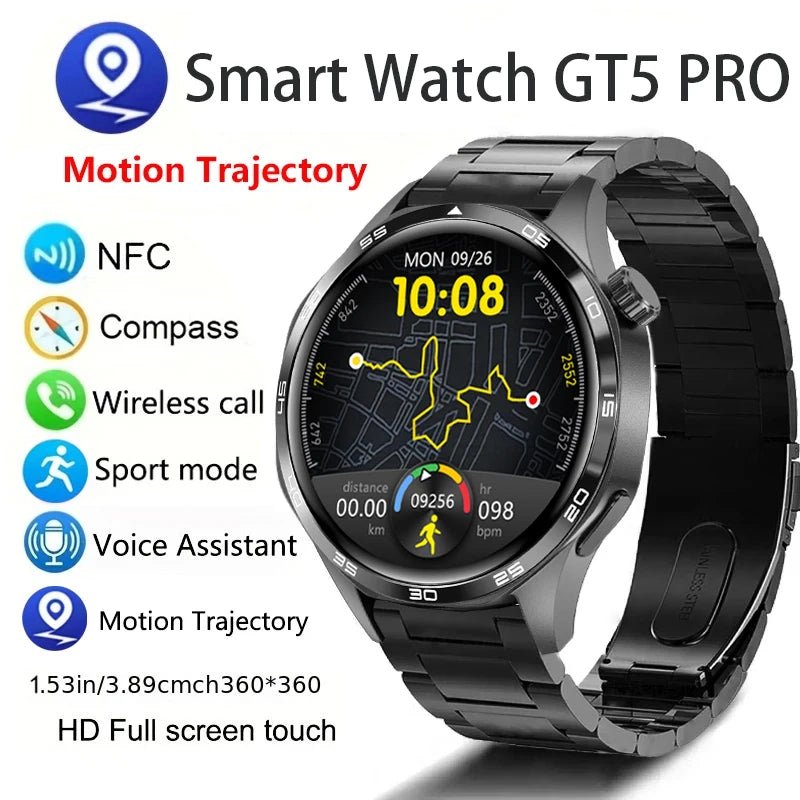 GT5 PRO Smart Watch – AMOLED Display, GPS, NFC & Heart Rate - Zack Fitness