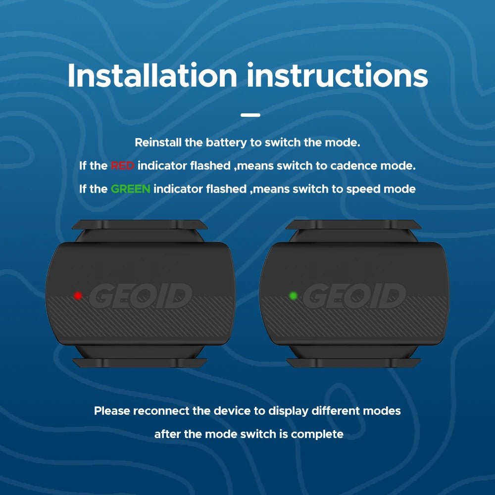 GEOID Bike Cadence & Speed Sensor | Bluetooth ANT+ | 2025 Model - Zack Fitness