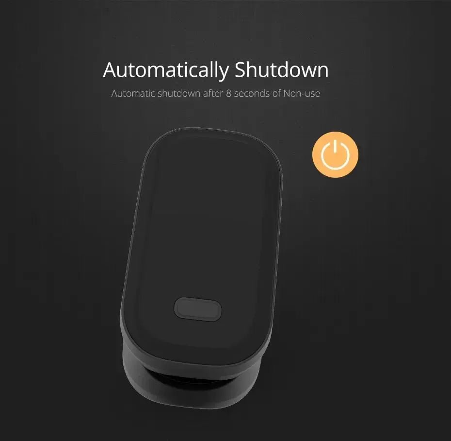 Pulse oximeter OLED display visible in low light conditions