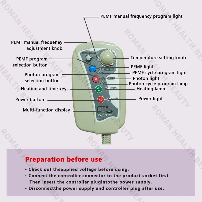 Person using a PEMF far infrared therapy mat with natural gemstones for daily relaxation and recovery routines