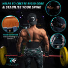 lumbar support weightlifting belt used during heavy compound strength exercises