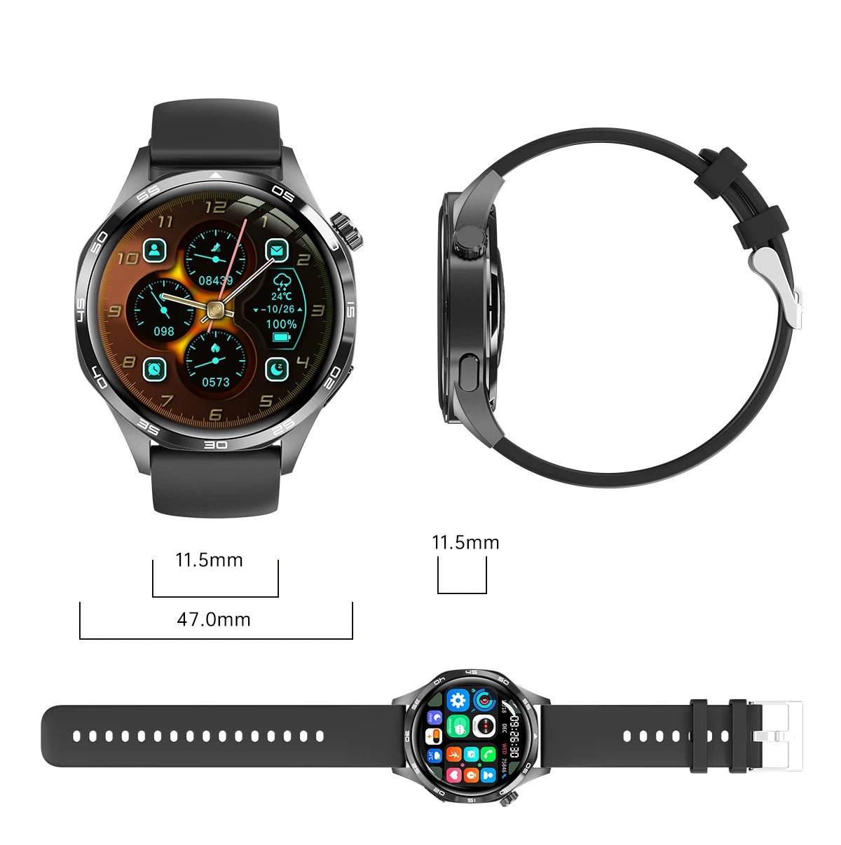 GT5 PRO Smart Watch – AMOLED Display, GPS, NFC & Heart Rate - Zack Fitness