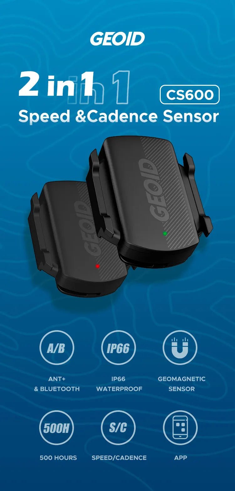 GEOID Bike Cadence & Speed Sensor | Bluetooth ANT+ | 2025 Model - Zack Fitness