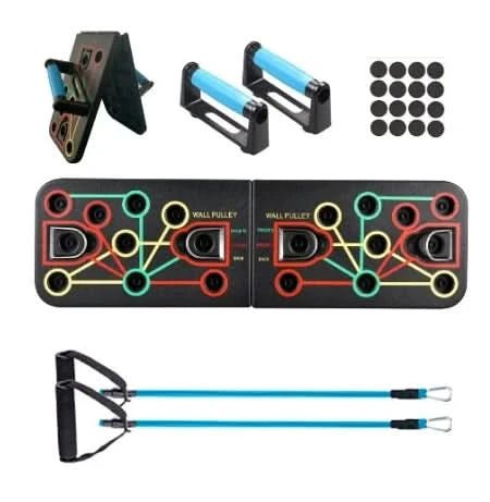 Proper push up training using guided push up board system at home