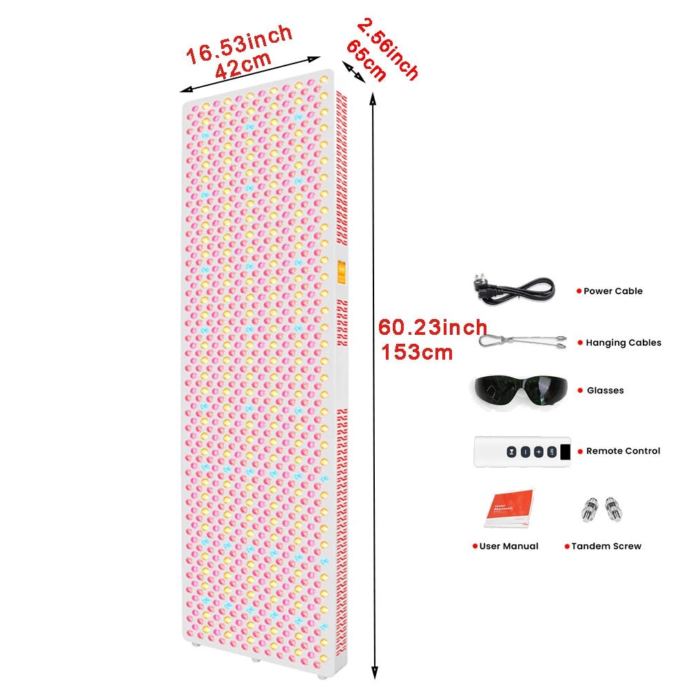 Red light therapy panel commonly used in performance and recovery-focused wellness protocols.