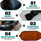 full grain leather weightlifting belt designed for durability and repeated heavy use
