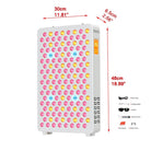 Red light therapy panel delivering visible, red, near-infrared and deep infrared wavelengths in one system.