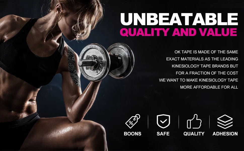 OKTAPE PRO Kinesiology Tape | Waterproof, Latex-Free & Breathable - Zack Fitness