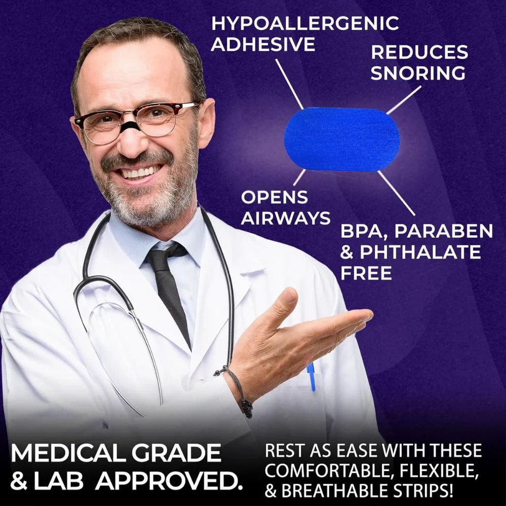 30/60Pcs Sleep Mouth Tape Anti Snoring Strips Best Breathing Nasal Strips Medical Grade Improved Sleeping Snoring Relief - Zack Fitness