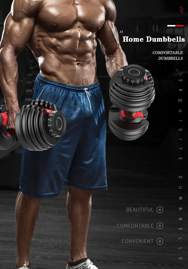 40kg Adjustable Dumbbell – Fast-Lock, Smart Weight for Home Strength Training (90lbs Adjustable Gym Equipment) - Zack Fitness