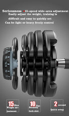 40kg Adjustable Dumbbell – Fast-Lock, Smart Weight for Home Strength Training (90lbs Adjustable Gym Equipment) - Zack Fitness