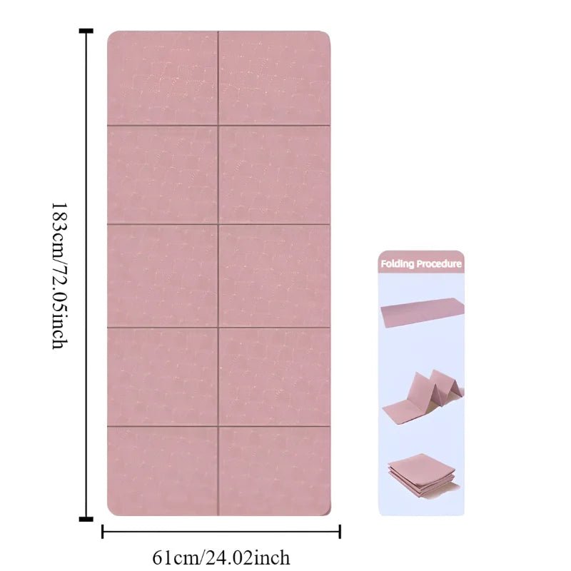 Foldable Eco-Friendly TPE Yoga Mat – Non-Slip, Travel-Friendly for Pilates & Floor Workouts - Zack Fitness