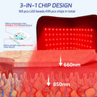 Red light therapy foot wrap LED panel with 660nm and 850nm wavelengths