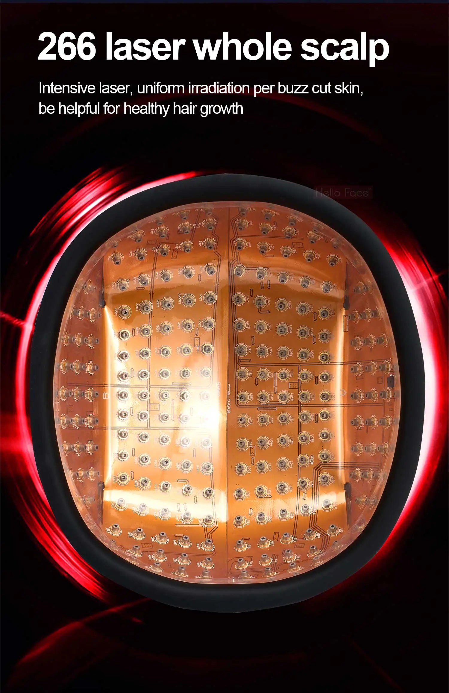 red light laser cap for improving scalp circulation and hair density