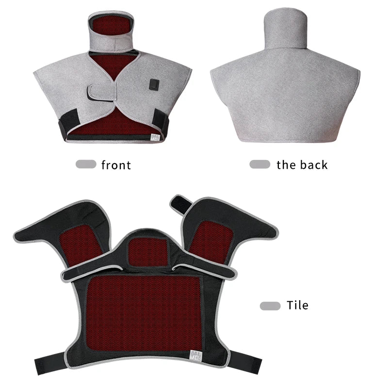 red light therapy massager covering shoulders and upper back