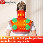 red light heating shoulder massager for neck tension relief