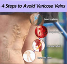 Simple leg care routine using external red light therapy for comfort and relaxation