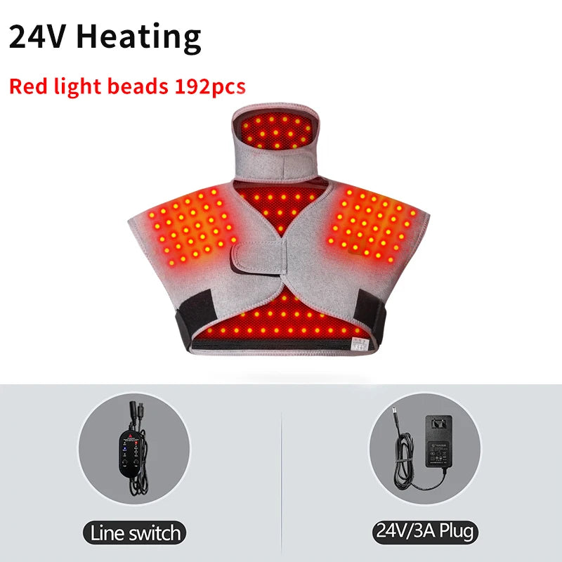 heated shoulder massager device for upper body relaxation
