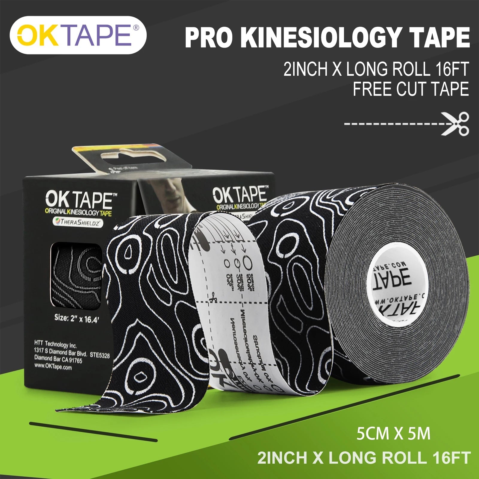 waterproof kinesiology tape used during gym workout for muscle support