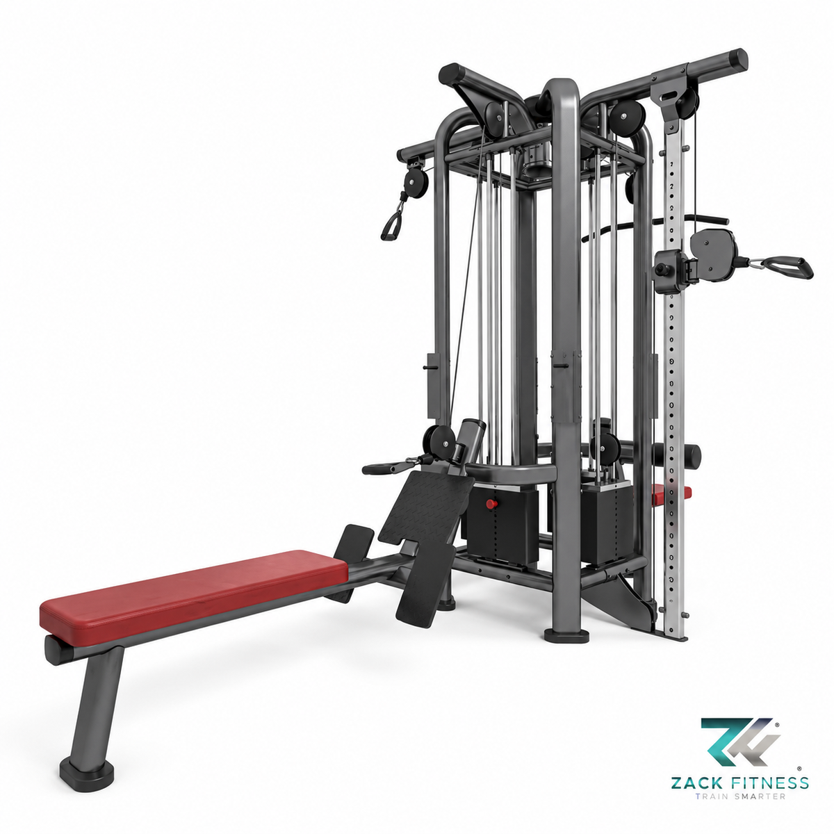 Zack Fitness CBD87 commercial 4-station multi-jungle gym machine front view