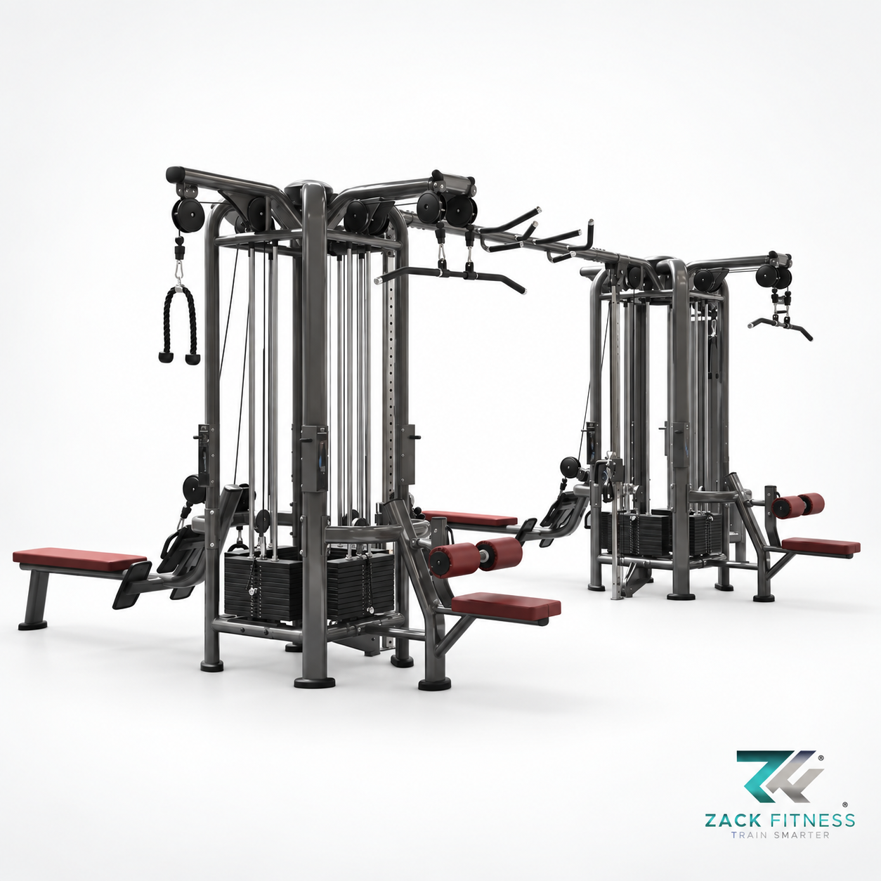 Commercial 8-station multi-jungle gym machine front view