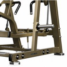 Heavy-duty steel base and weight storage on commercial low row